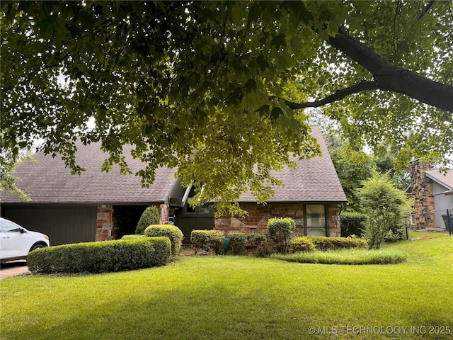 8448 S Florence Ave, Tulsa, OK 74137 - view of front facade with stone siding and roof with shingles