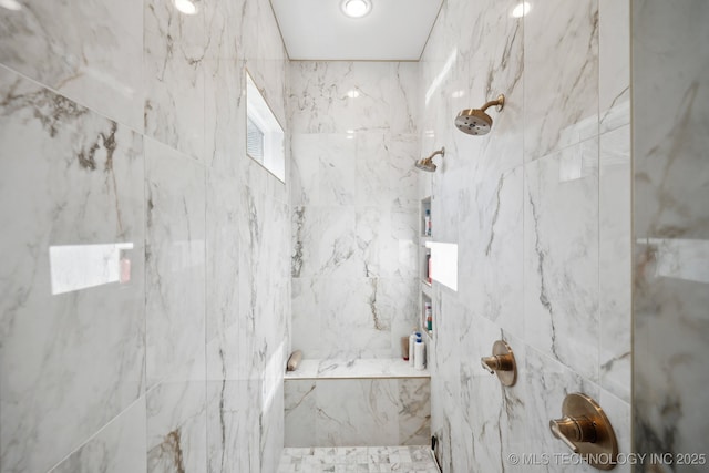 6103 W Charleston Pl, Broken Arrow, OK 74011 - full bathroom with a marble finish shower