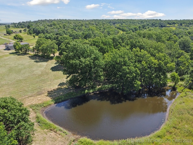 16141 State Highway 20th Rd, Hominy, OK 74035 - drone / aerial view of a large body of water and a heavily wooded area