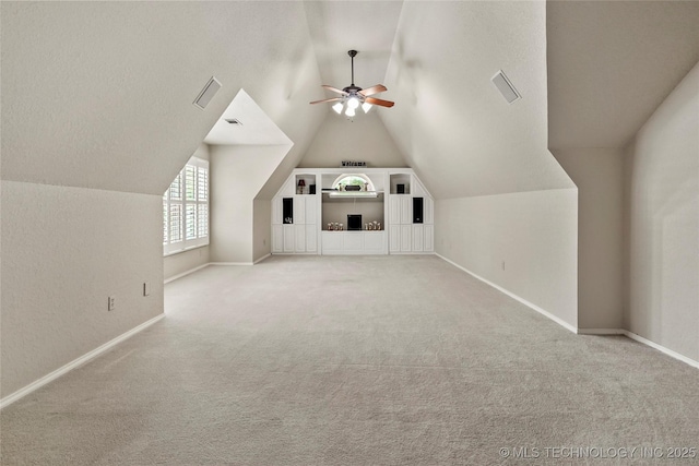 10150 S Maplewood Ave, Tulsa, OK 74137 - bonus room featuring carpet flooring, lofted ceiling, and a ceiling fan