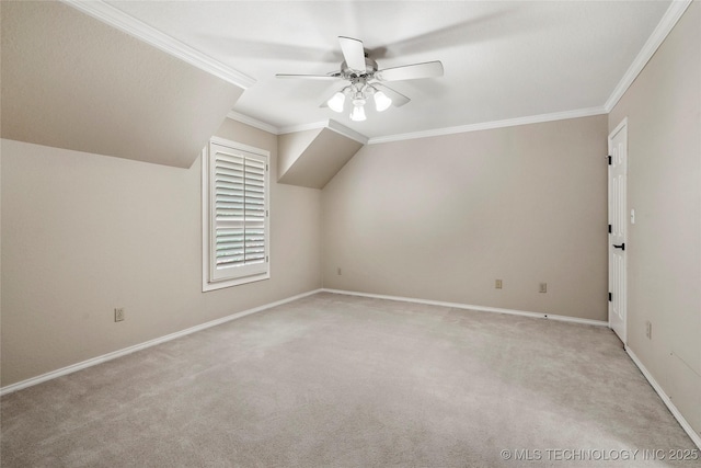 10150 S Maplewood Ave, Tulsa, OK 74137 - additional living space with a ceiling fan, light carpet, and lofted ceiling