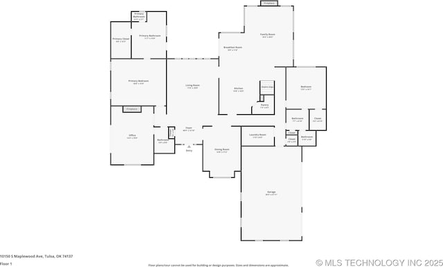 10150 S Maplewood Ave, Tulsa, OK 74137 - view of property floor plan