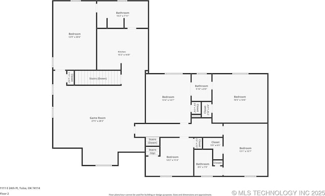 1111 E 24th Pl, Tulsa, OK 74114 - view of property floor plan