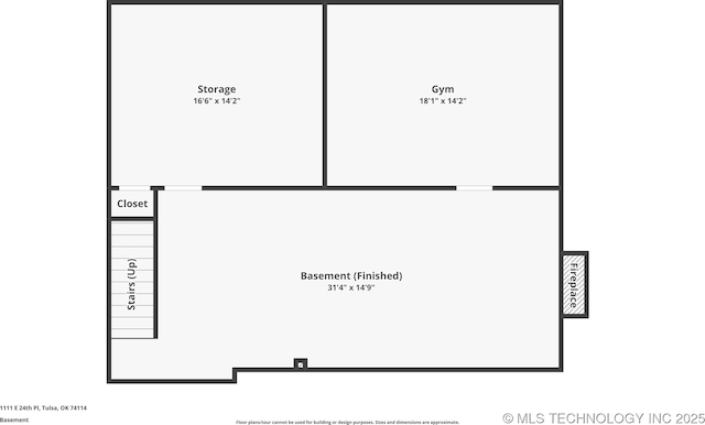 1111 E 24th Pl, Tulsa, OK 74114 - view of property floor plan
