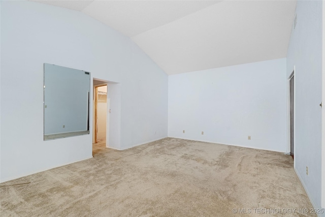 39827 Morris Creek Rd, Howe, OK 74940 - carpeted spare room with vaulted ceiling and baseboards