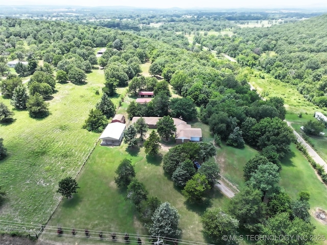 39827 Morris Creek Rd, Howe, OK 74940 - aerial overview of property's location with a forest