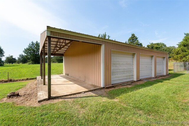 39827 Morris Creek Rd, Howe, OK 74940 - garage with a detached garage