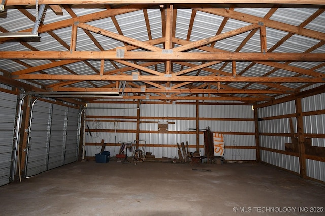 39827 Morris Creek Rd, Howe, OK 74940 - garage with metal wall