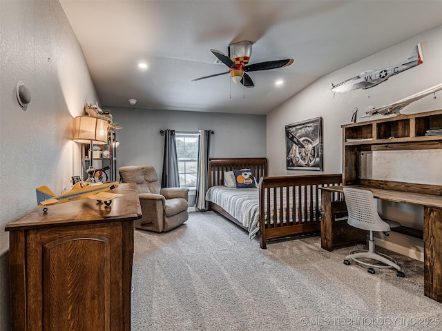 20853 S 81st Ave W, Mounds, OK 74047 - carpeted bedroom featuring a desk and a ceiling fan