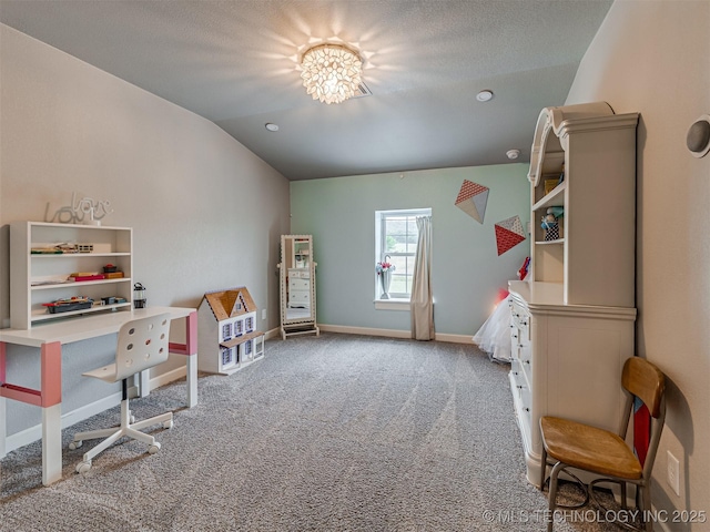 20853 S 81st Ave W, Mounds, OK 74047 - playroom featuring carpet floors and lofted ceiling