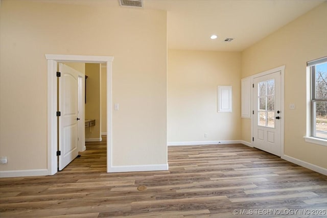 16511 S 4230th Rd, Claremore, OK 74017 - entrance foyer with wood finished floors and recessed lighting