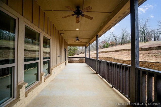 16511 S 4230th Rd, Claremore, OK 74017 - covered porch with ceiling fan