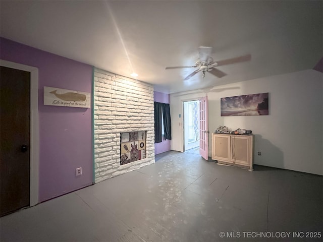 3203 S 101st E Pl, Tulsa, OK 74146 - living room with ceiling fan