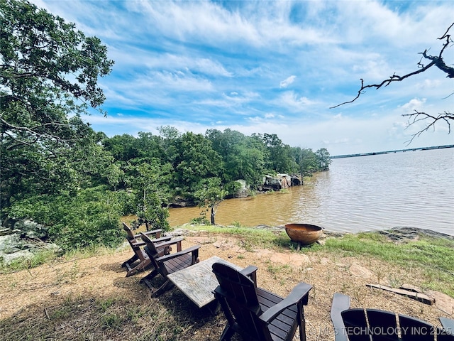 416602 E 1065, Checotah, OK 74426 - view of yard featuring a water view