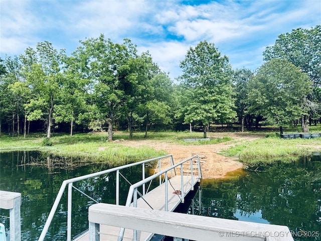 416602 E 1065, Checotah, OK 74426 - dock featuring a water view and view of scattered trees