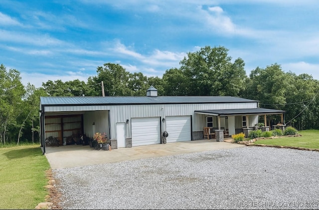 416602 E 1065, Checotah, OK 74426 - garage with a garage and a porch