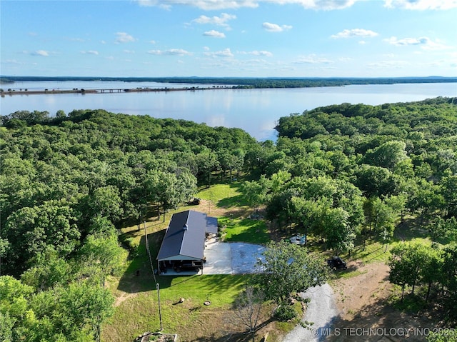416602 E 1065, Checotah, OK 74426 - drone / aerial view of a large body of water and a heavily wooded area