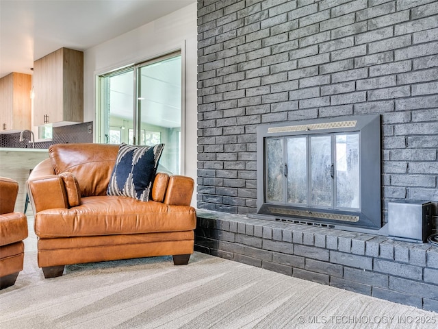 701 W 41st St, Sand Springs, OK 74063 - living area with carpet flooring