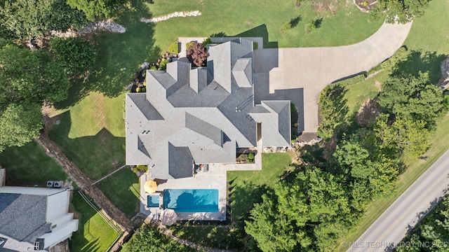 6140 E 140th St S, Bixby, OK 74008 - aerial overview of property's location with a pool