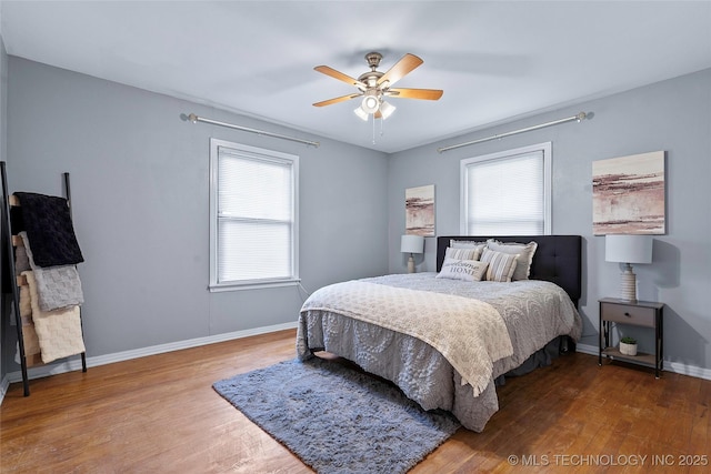 1809 Robison, Ardmore, OK 73401 - bedroom with wood finished floors and a ceiling fan