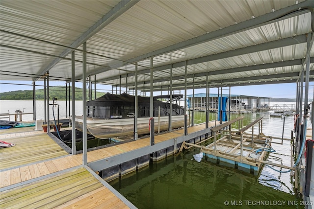 96164 S Strayhorn Heights Rd, Gore, OK 74435 - dock area featuring a water view and boat lift