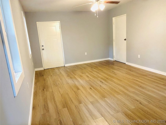 3622 S 82nd E Ave, Tulsa, OK 74145 - empty room featuring a ceiling fan and light wood-style flooring