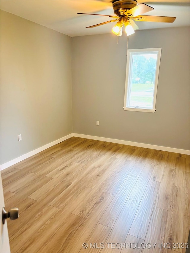 3622 S 82nd E Ave, Tulsa, OK 74145 - unfurnished room featuring ceiling fan and light wood-style floors