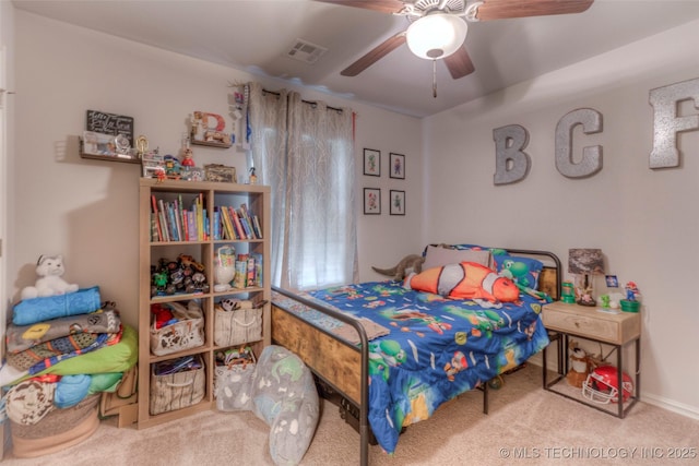 5440 Skylane Pl, Sand Springs, OK 74063 - bedroom with carpet and a ceiling fan