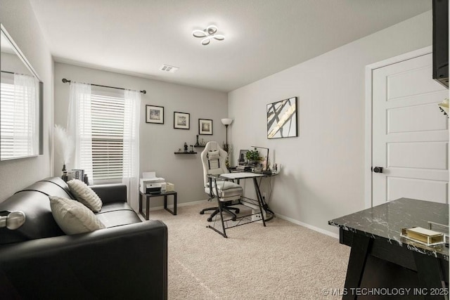 7506 E 159th St S, Bixby, OK 74008 - carpeted home office featuring baseboards
