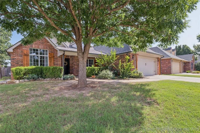 2105 W D Ct, Jenks, OK 74037 - view of front of house featuring an attached garage, brick siding, and driveway