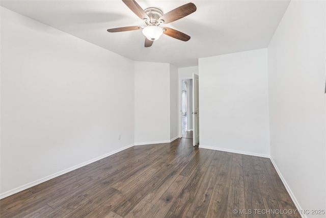 2105 W D Ct, Jenks, OK 74037 - unfurnished room featuring dark wood finished floors and a ceiling fan