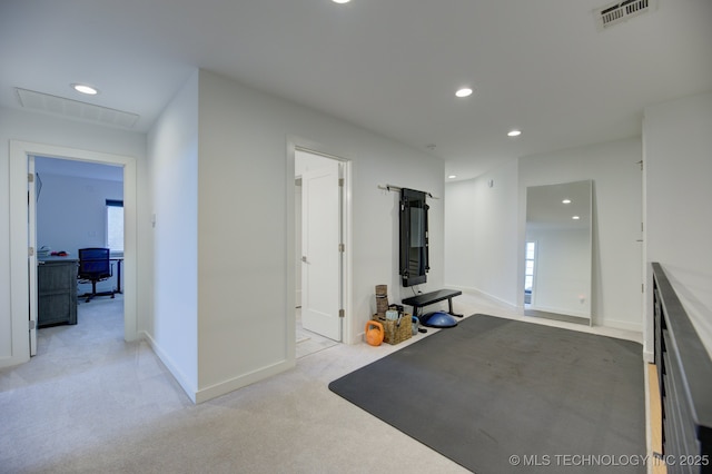 6684 E 128th St S, Bixby, OK 74008 - hall featuring recessed lighting, light carpet, and plenty of natural light