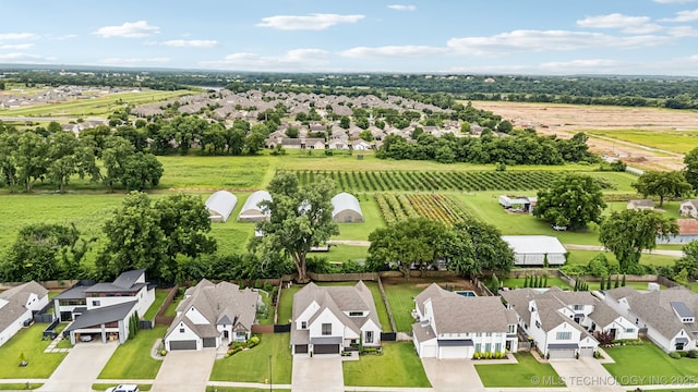 6684 E 128th St S, Bixby, OK 74008 - aerial view of sparsely populated area with nearby suburban area and extensive farmland