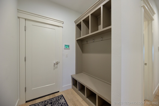 6684 E 128th St S, Bixby, OK 74008 - mudroom with light wood-type flooring and baseboards