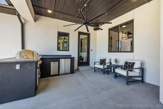 17076 S 31st E Ave, Mounds, OK 74047 - view of patio featuring a ceiling fan and area for grilling