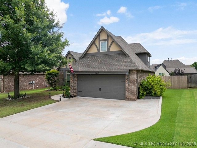 2610 E 139th St S, Jenks, OK 74008 - view of front of home featuring roof with shingles, brick siding, a garage, and driveway