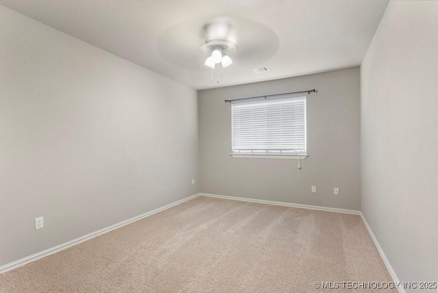 2610 E 139th St S, Jenks, OK 74008 - spare room with carpet and ceiling fan