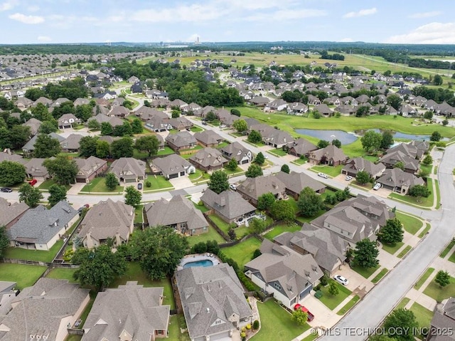 2610 E 139th St S, Jenks, OK 74008 - aerial perspective of suburban area with a large body of water