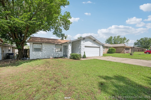 208 183rd E Ave, Tulsa, OK 74108 - view of front facade with an attached garage, driveway, and stone siding