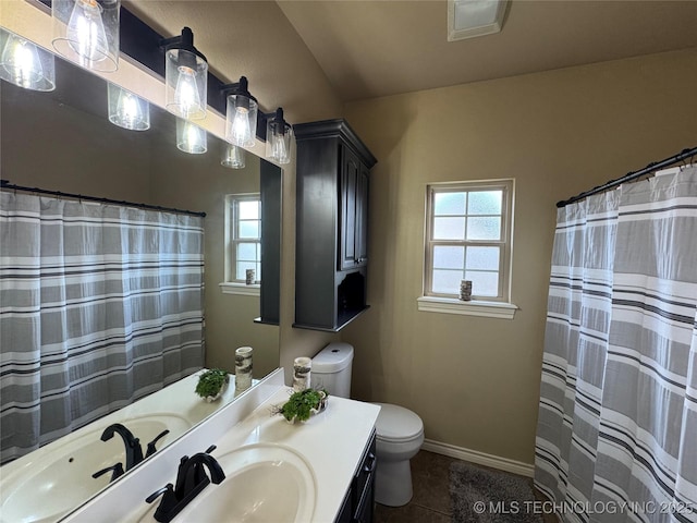 21902 W 13th St S, Sand Springs, OK 74063 - full bathroom featuring vanity, tile patterned flooring, and curtained shower