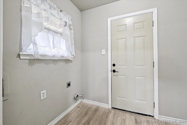 3948 S 93rd E Ave, Tulsa, OK 74145 - washroom featuring hookup for an electric dryer and wood finished floors