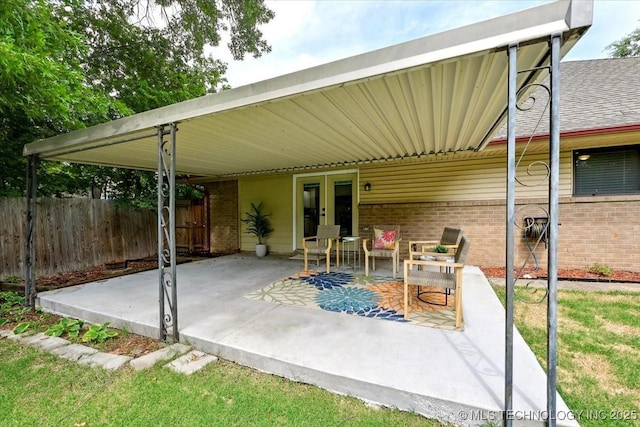 3948 S 93rd E Ave, Tulsa, OK 74145 - view of patio with french doors