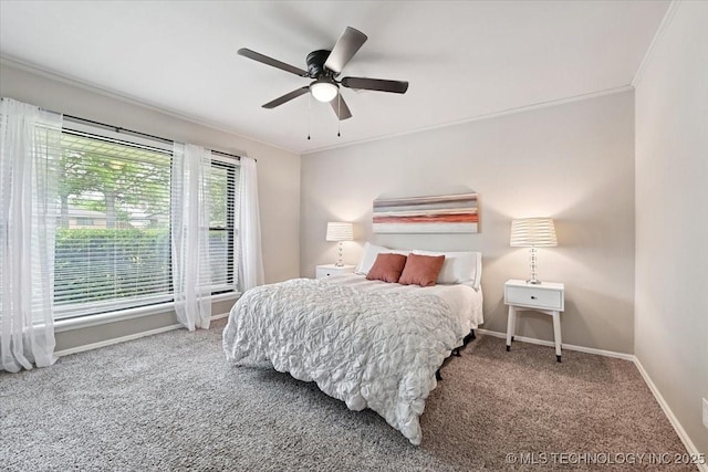 3948 S 93rd E Ave, Tulsa, OK 74145 - carpeted bedroom featuring crown molding and ceiling fan