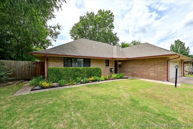 3948 S 93rd E Ave, Tulsa, OK 74145 - single story home with a garage, brick siding, and a shingled roof