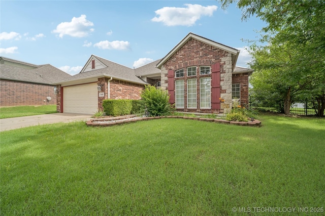 7440 E Indianola St, Broken Arrow, OK 74014 - traditional-style house featuring an attached garage, brick siding, driveway, and roof with shingles