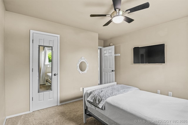 14908 E 88th St, Owasso, OK 74055 - carpeted bedroom with baseboards and ceiling fan
