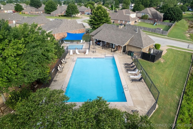 14908 E 88th St, Owasso, OK 74055 - community pool featuring a patio