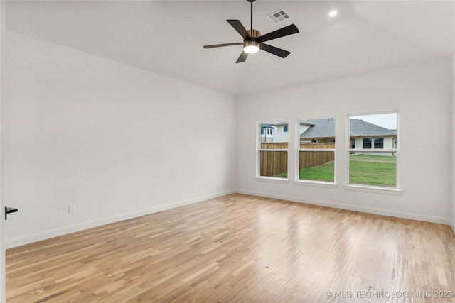 2985 E 146th St S, Bixby, OK 74008 - spare room with light wood-style flooring, ceiling fan, high vaulted ceiling, and recessed lighting