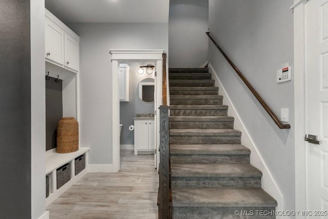 19021 E Chokeberry St, Owasso, OK 74055 - stairs with wood finished floors and baseboards