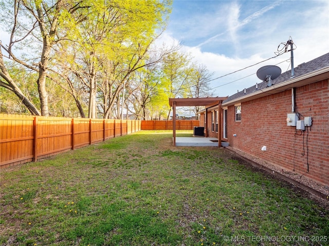 3404 N Birch, Mcalester, OK 74501 - fenced backyard featuring a patio